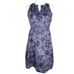 Converse One Star Women’s Blue Flower Pattern Pleated Sleeveless Dress XS